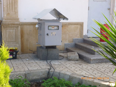 Oil cooled transformer rectifier during installation